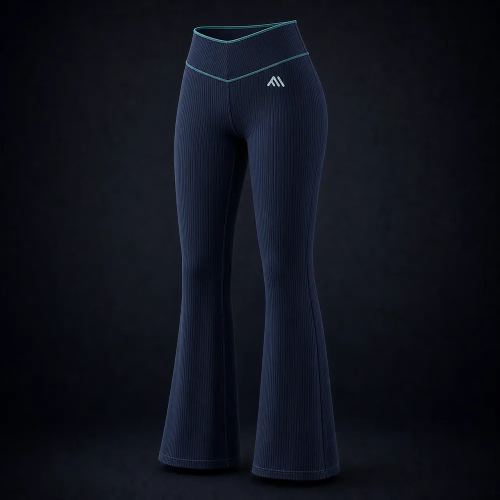 Ribbed Flare Yoga Leggings